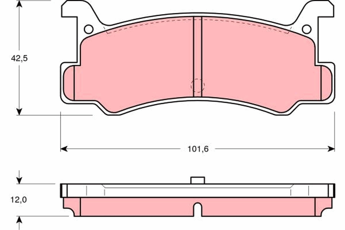 TRW Bremsbelagsatz, Scheibenbremse GDB375
