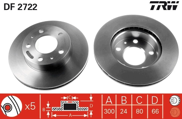 TRW Bremsscheibe DF2722