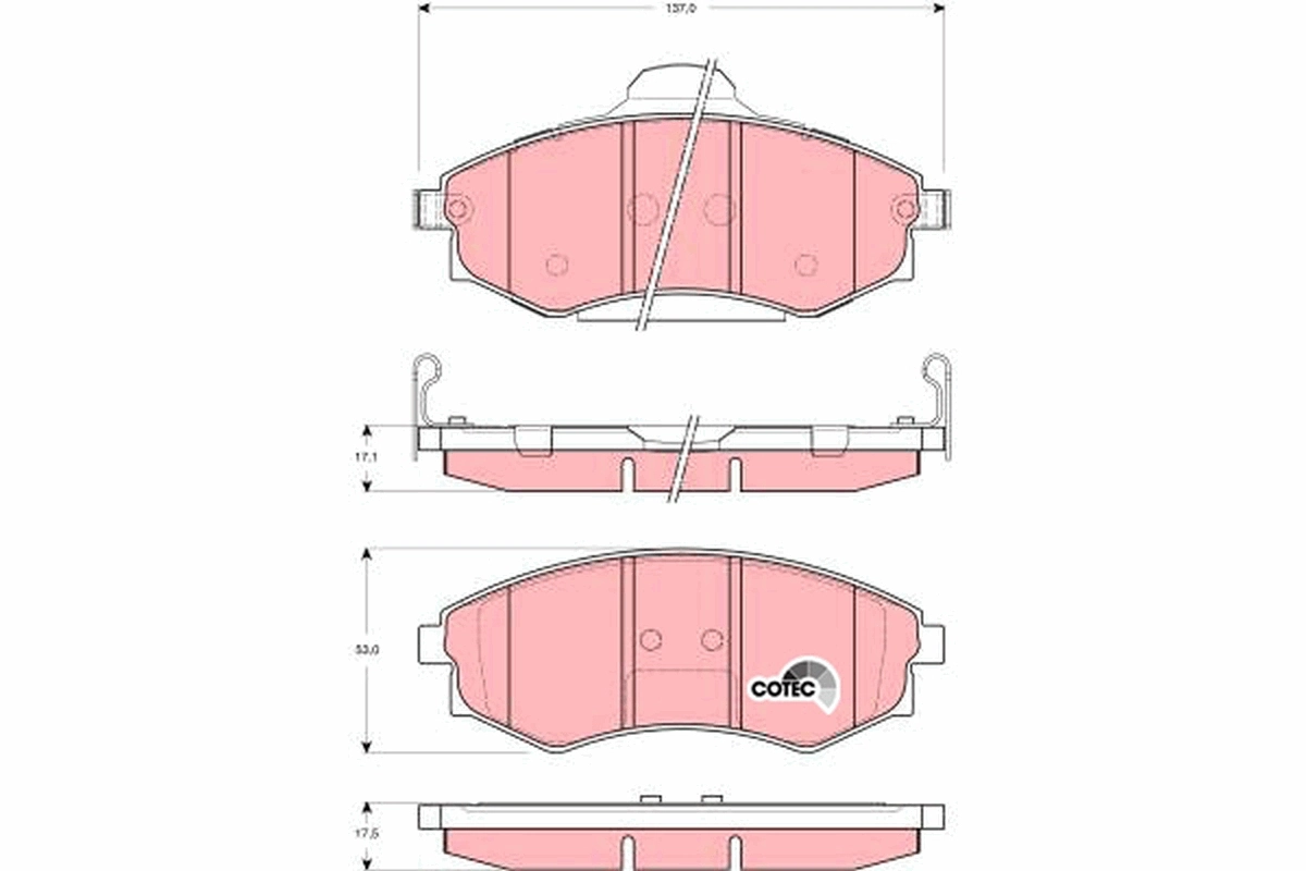 TRW Kit pastiglie freno, Freno a disco GDB3256