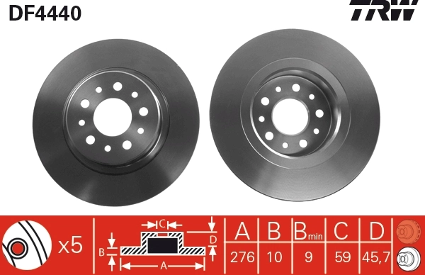 TRW Bremsscheibe DF4440