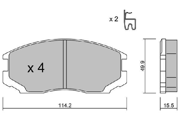AISIN Brake Pad Set, disc brake BPMI-1904