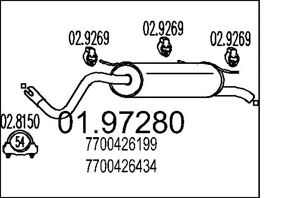 MTS Silenziatore posteriore 01.97280