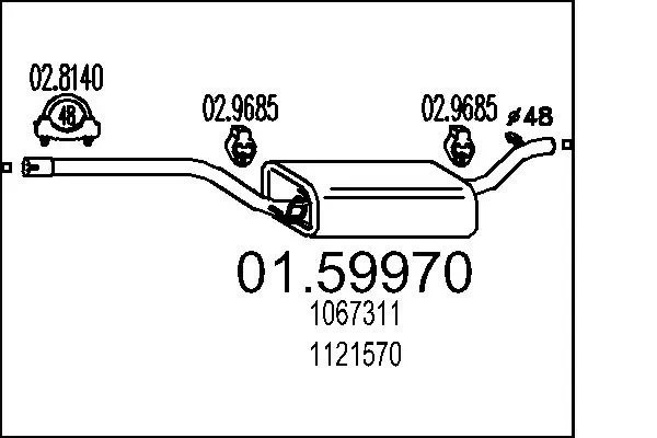 MTS Silenziatore centrale 01.59970