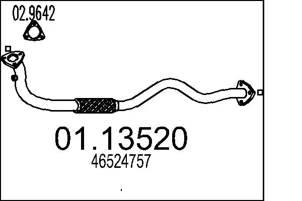MTS Tubo gas scarico 01.13520
