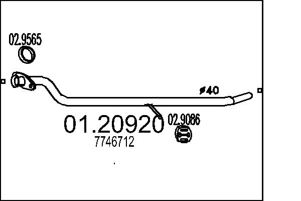 MTS Tubo gas scarico 01.20920