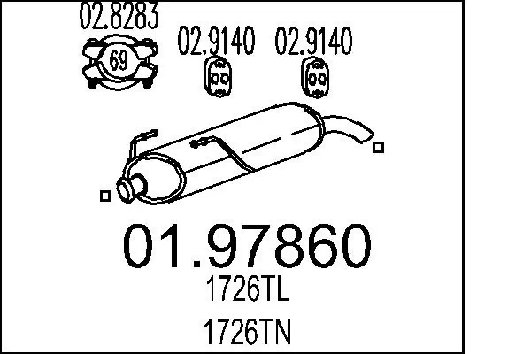 MTS Silenziatore posteriore 01.97860