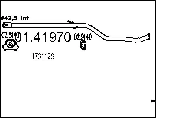 MTS Abgasrohr 01.41970