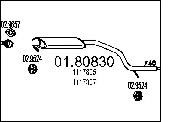 MTS Silenziatore centrale 01.80830