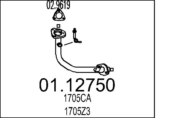 MTS Tubo gas scarico 01.12750