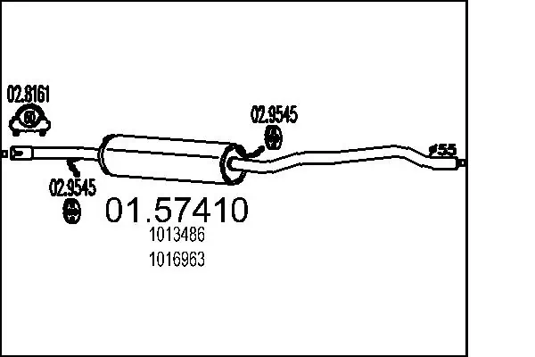 MTS Silenziatore centrale 01.57410
