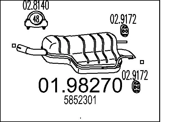 MTS Silenziatore posteriore 01.98270
