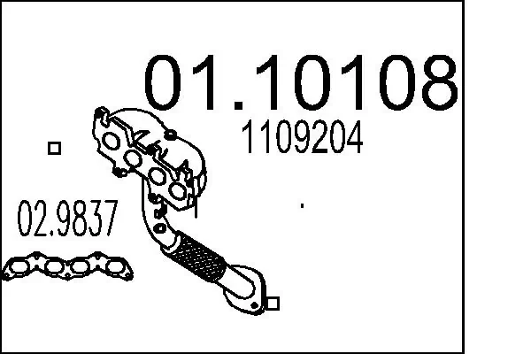 MTS Abgasrohr 01.10108