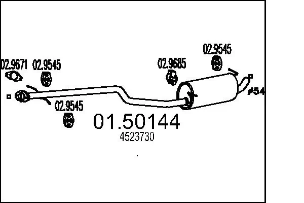 MTS Silenziatore centrale 01.50144