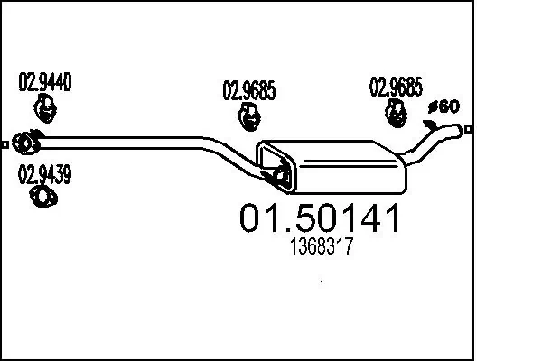 MTS Mittelschalldämpfer 01.50141