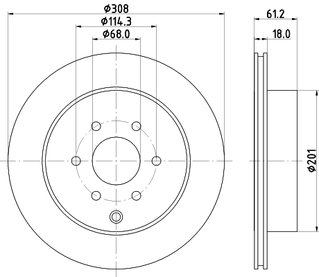 HELLA Bremsscheibe 8DD 355 131-391