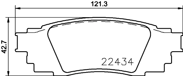 HELLA Комплект тормозных колодок, дисковый тормоз 8DB 355 025-121