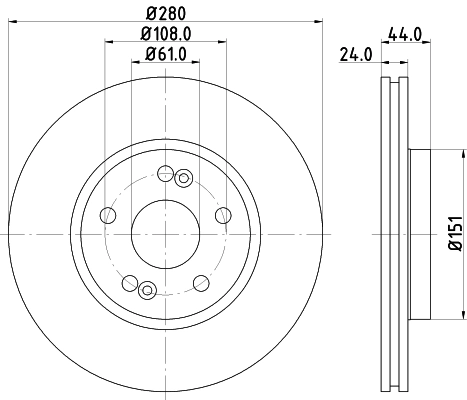 HELLA Тормозной диск 8DD 355 127-741