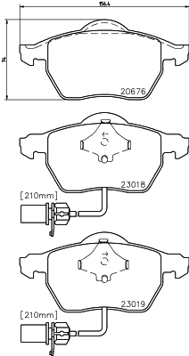 HELLA Jogo de pastilhas para travão de disco 8DB 355 010-731