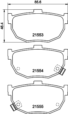 HELLA Bremsbelagsatz, Scheibenbremse 8DB 355 006-411