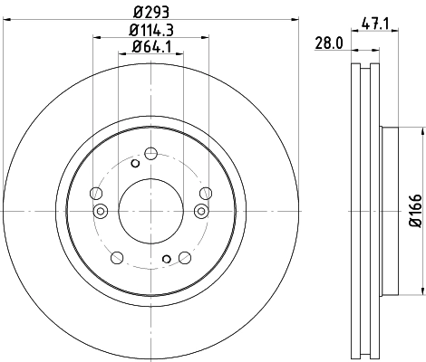 HELLA Disco de freno 8DD 355 129-061