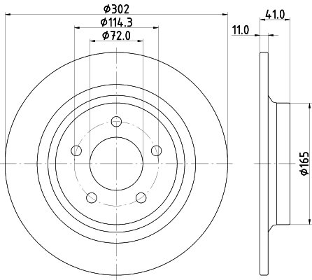 HELLA Brake Disc 8DD 355 112-901
