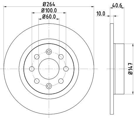 HELLA Bremsscheibe 8DD 355 112-621