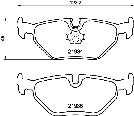 HELLA Kit pastiglie freno, Freno a disco 8DB 355 009-051