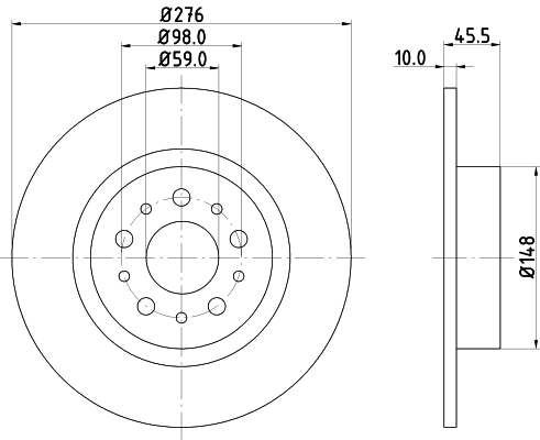 HELLA Bremsscheibe 8DD 355 108-731