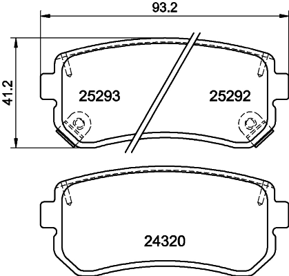 HELLA ערכת רפידות בלם, בלמי דיסק 8DB 355 016-221