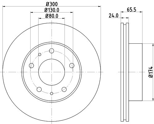 HELLA Bremsscheibe 8DD 355 127-821