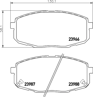 HELLA Bremsbelagsatz, Scheibenbremse 8DB 355 010-611