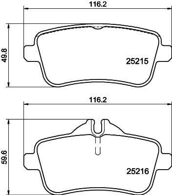 HELLA Kit pastiglie freno, Freno a disco 8DB 355 019-741