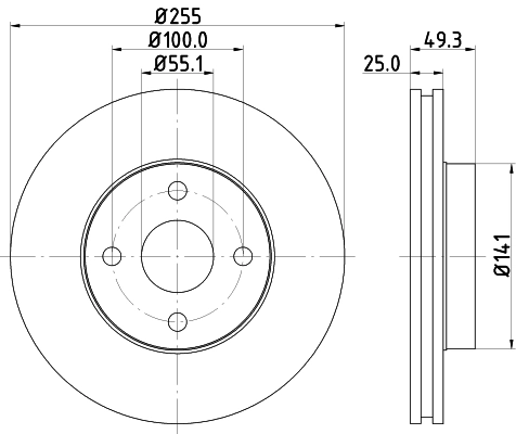 HELLA 브레이크 디스크 8DD 355 118-621
