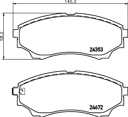 HELLA 브레이크 패드 세트, 디스크 브레이크 8DB 355 012-381