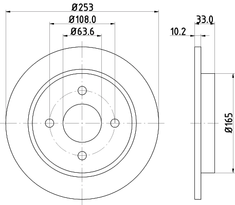 HELLA Brake Disc 8DD 355 105-661