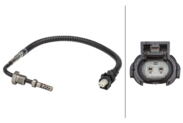 HELLA Sensore, Temperatura gas scarico 6PT 358 181-231