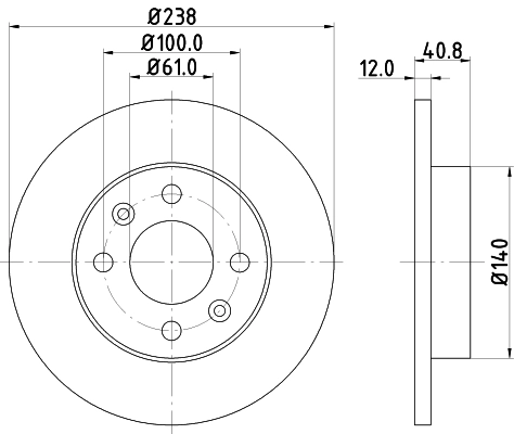 HELLA Disque de frein 8DD 355 101-241