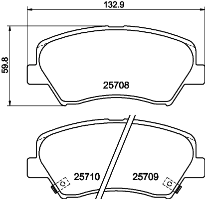 HELLA Set Pad Brek, Brek Piring 8DB 355 021-781