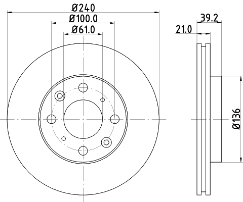 HELLA 刹车盘 8DD 355 108-151