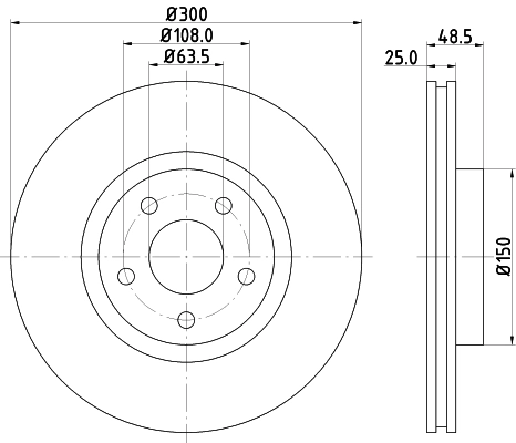 HELLA Bremsscheibe 8DD 355 128-471