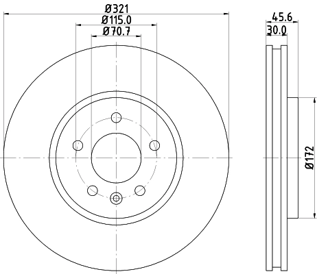 HELLA Disco freno 8DD 355 129-691