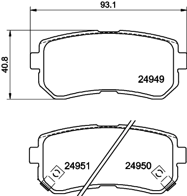 HELLA ערכת רפידות בלם, בלמי דיסק 8DB 355 014-911