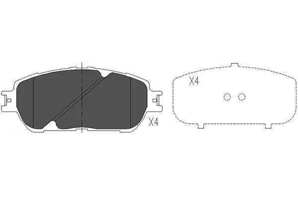 KAVO PARTS ערכת רפידות בלם, בלמי דיסק KBP-9090