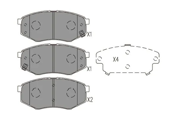 KAVO PARTS Kit pastiglie freno, Freno a disco KBP-4025