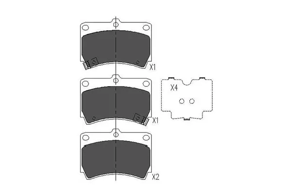 KAVO PARTS Kit pastiglie freno, Freno a disco KBP-4501