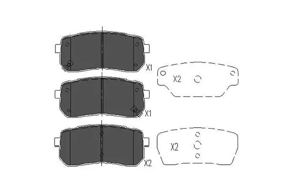 KAVO PARTS Set bantalan rem, rem cakram KBP-3026