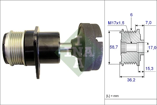 Schaeffler INA Механизм свободного хода генератора 535 0157 10