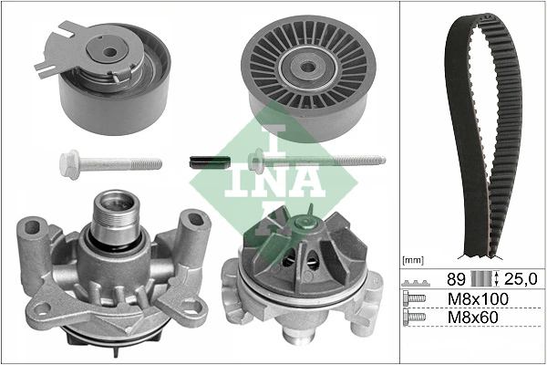 Schaeffler INA Su pompası + Triger kayışı seti 530 0198 30
