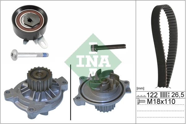 Schaeffler INA Bomba de agua + kit correa distribución 530 0175 31