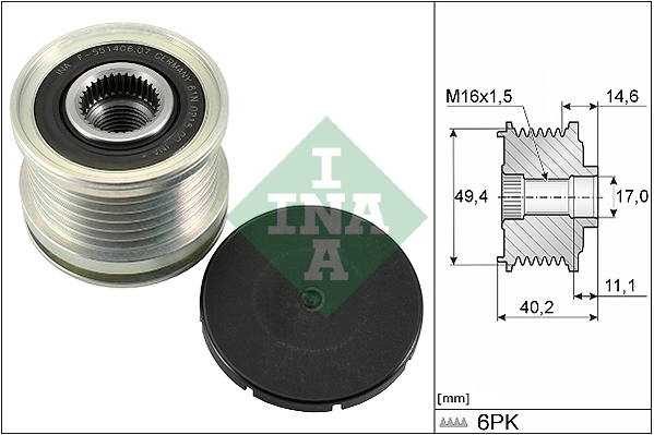 Schaeffler INA 발전기 프리휠 535 0124 10